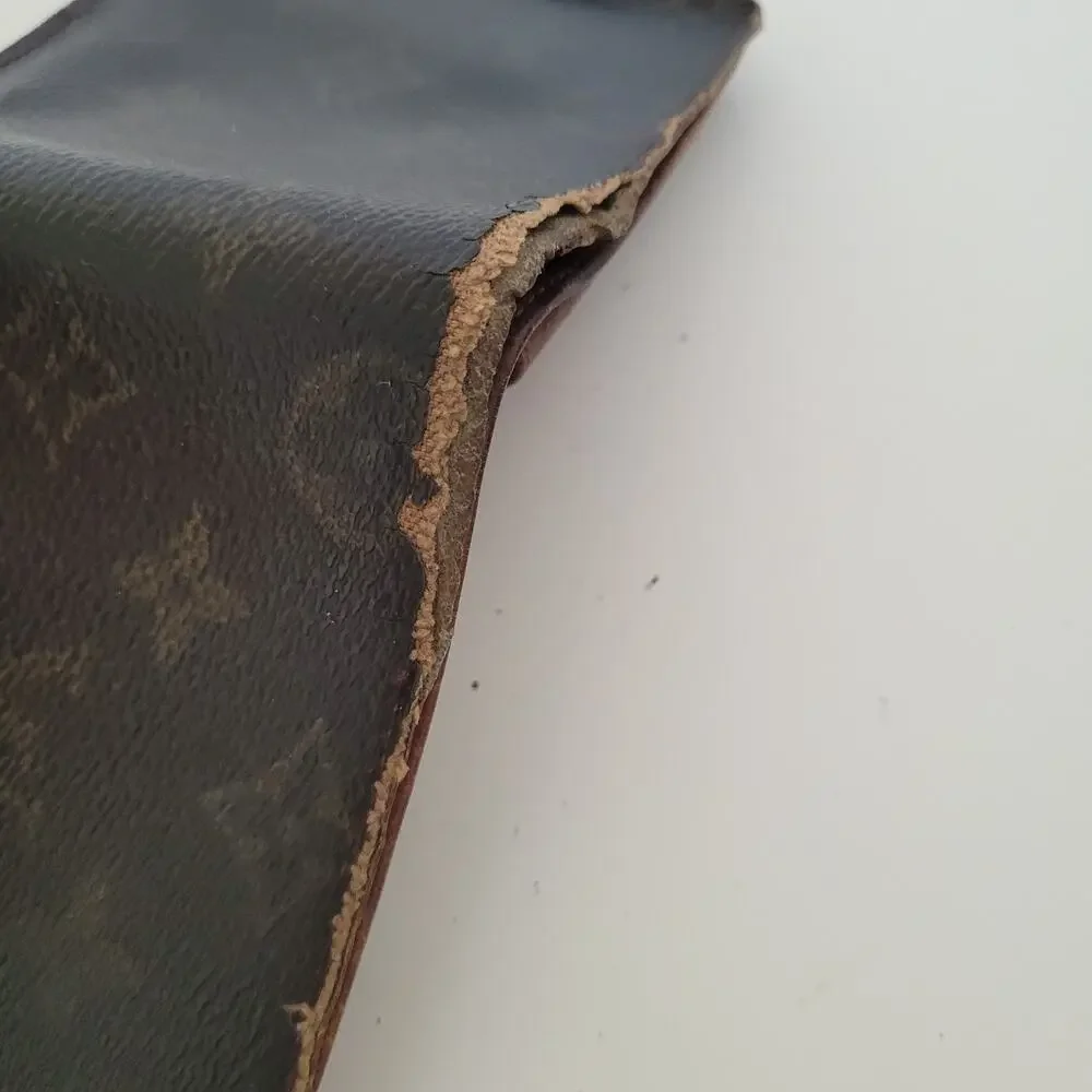 Vintage Louis Vuitton Men's LV Brown Bi-Fold Leather Wallet‎ Monogram Card Bill